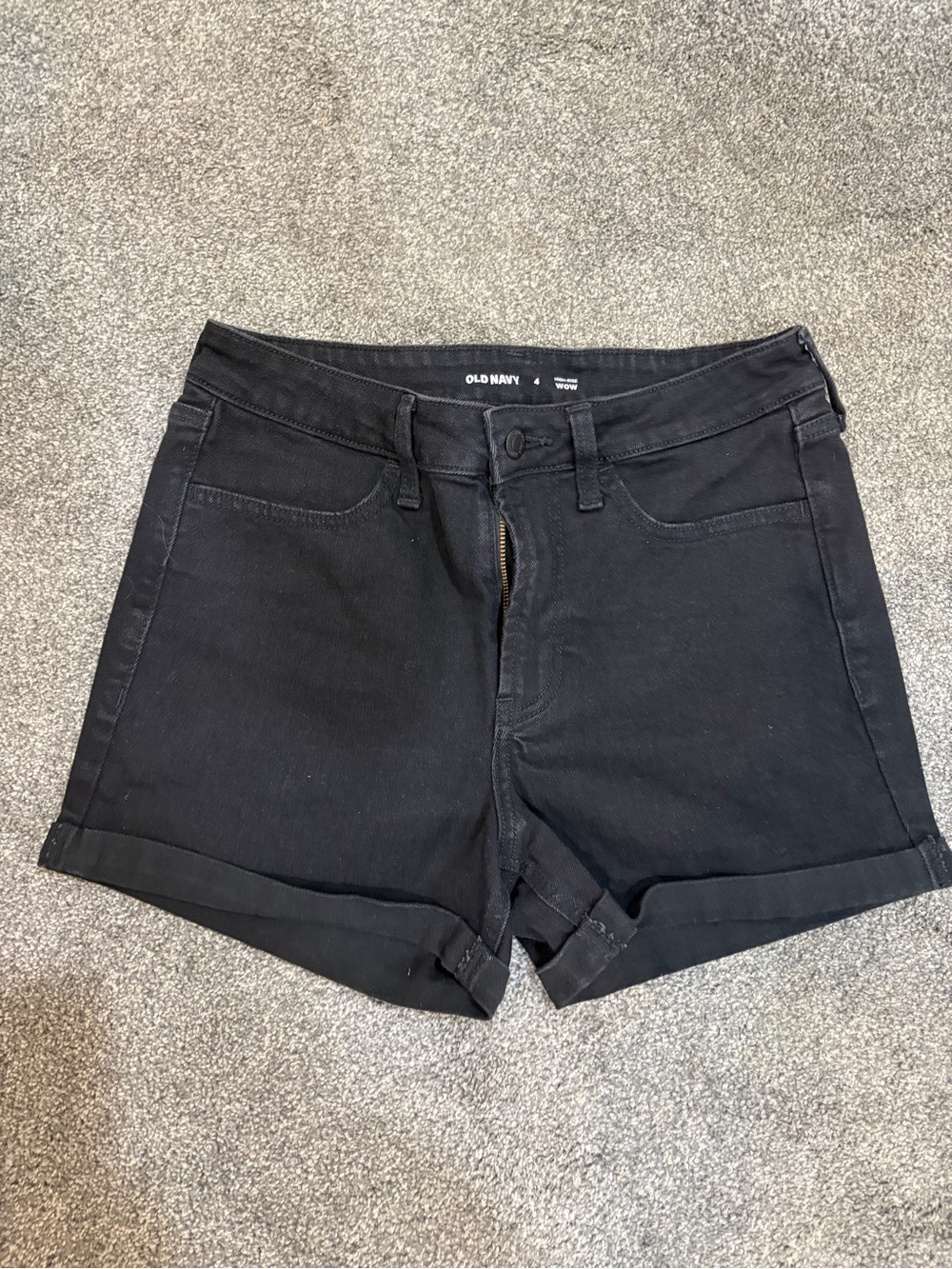 Old Navy Black Denim Cuffed Women's Shorts